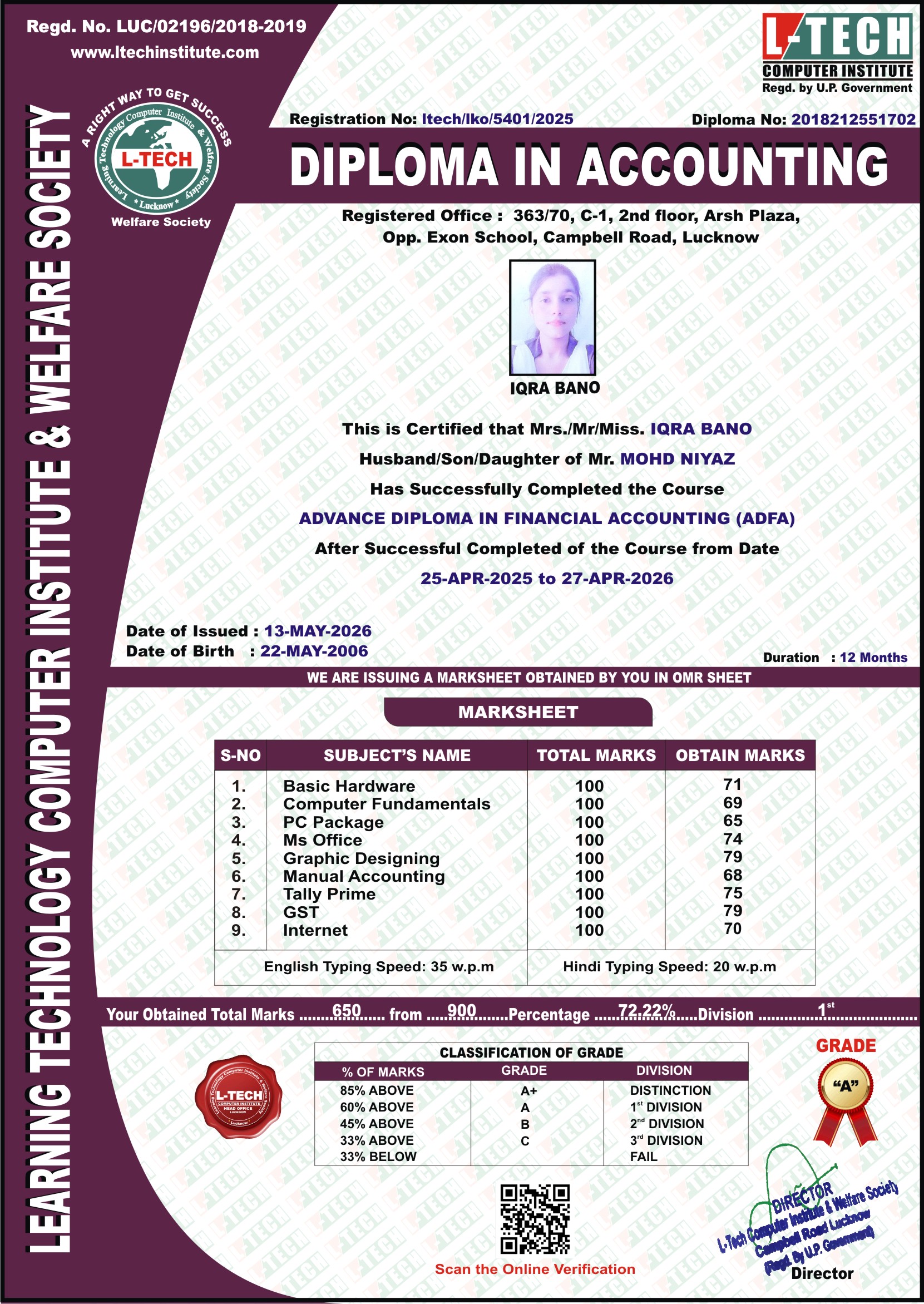 Certificate